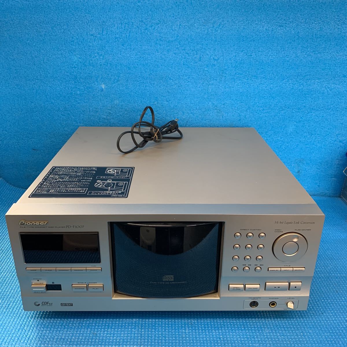 NO.1242.120.. Pioneerパイオニア PD-F1007 CDチェンジャー通電不可 動作未確認 現状ジャンク品 