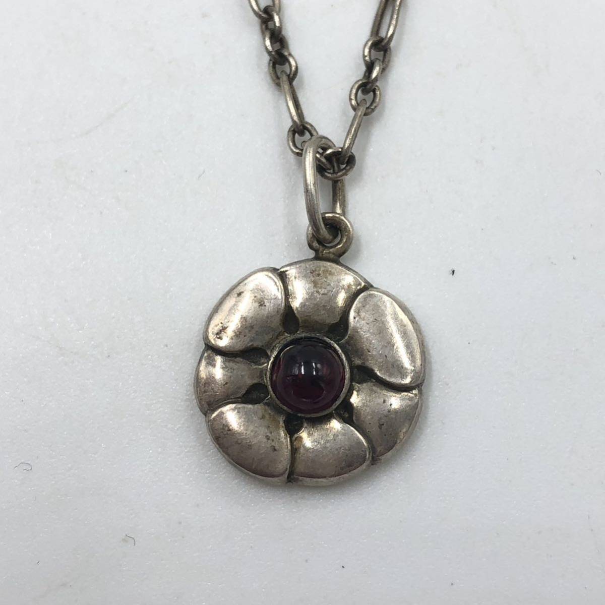 GEORG JENSEN ジョージジェンセン 36 ガーネット フラワー 花 