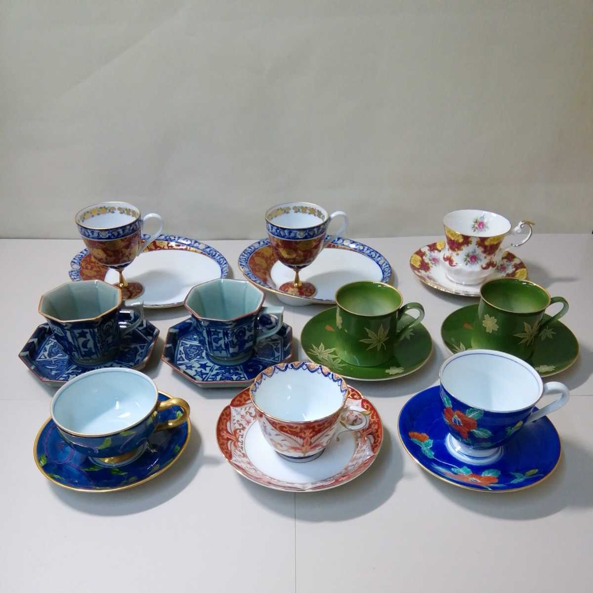 ☆カップ&ソーサー 10客まとめ売り☆ 有田焼 華山窯 ROSINA 幸山窯 等 