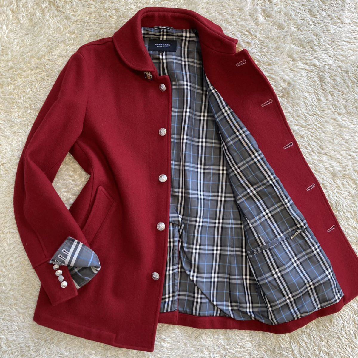 極美品 希少色 バーバリーブラックレーベル BURBERRY BLACK LABEL