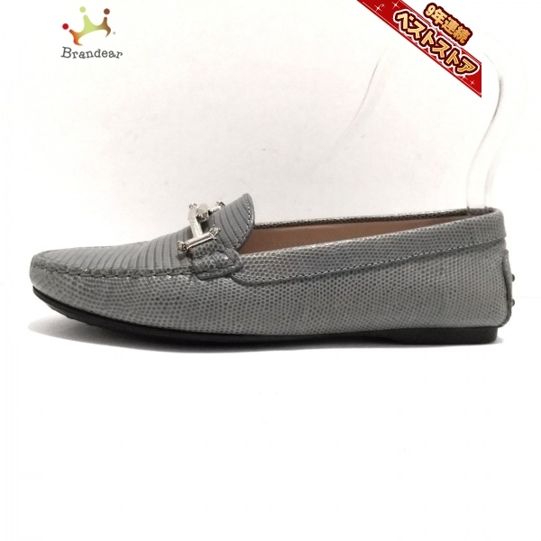 SALE，最新作 トッズ TOD'S ローファー 37 1/2 ダブルT レザー パープル&times;グレー レディース 型押し加工 靴(女性用)｜売買されたオークション情報、yahooの商品情報をアーカイブ公開 - オークファン 靴