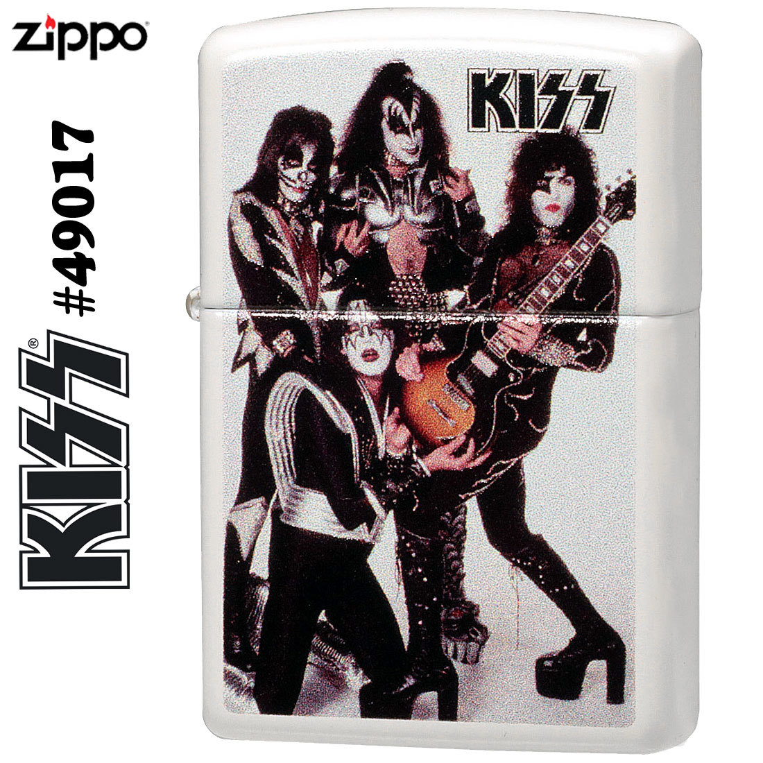 100%新品，品質保証 ZIPPO ジッポーライター KISS ホワイトマット#49017 ネコポス対応(Zippo)｜売買されたオークション情報、yahooの商品情報をアーカイブ公開 - オークファン Zippo