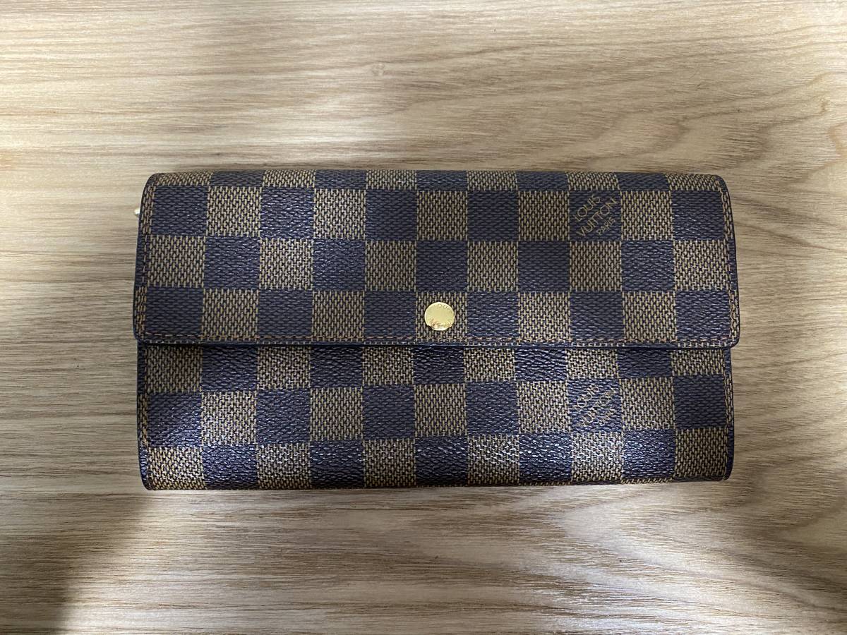 ルイ・ヴィトン☆長財布ダミエ 美品 ダミエ 長財布 LOUIS サラ カード16枚