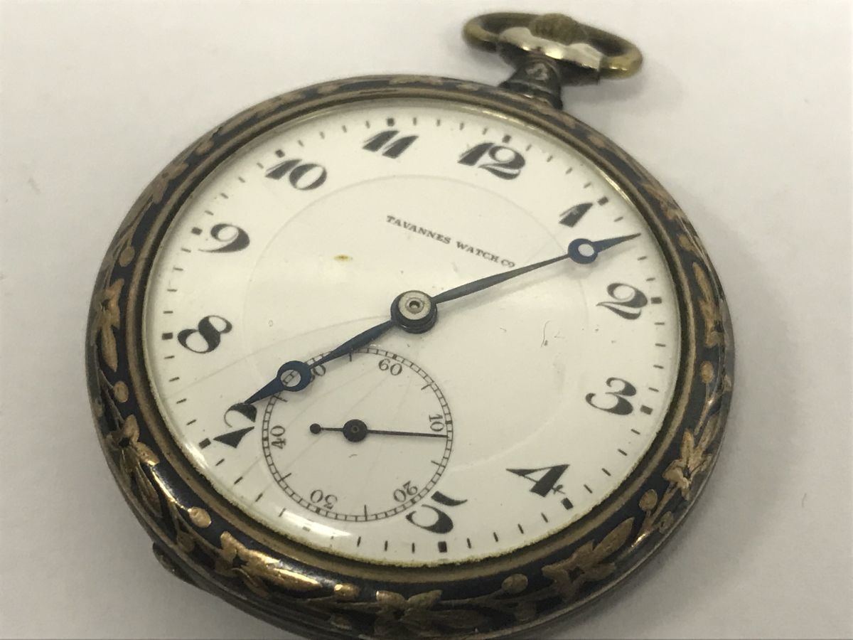 S021-I37-1470 ◎ TAVANNES WATCH C9 タバン 銀製 懐中時計 0.900刻印
