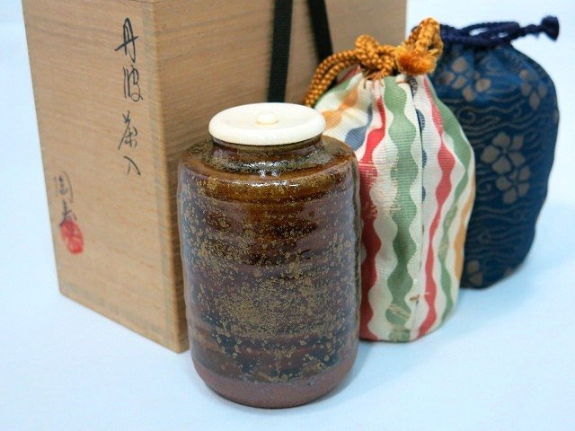 丹波茶入 茶道具 共箱 - 陶春 石田 替仕覆 メルカリ 石田陶春 公式