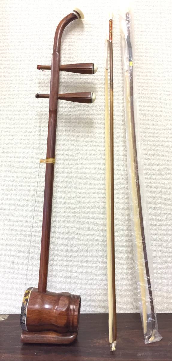 1円~中国楽器 二胡 中国廣寧楽器 宋廣寧 弦楽器 弓2本付 中国民族楽器