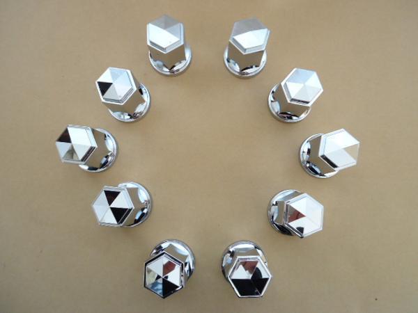 33ｍｍ フロント/リア 高さ60mm ABS樹脂 ISO ナットキャップ 大型 トラック用品 角型 10個