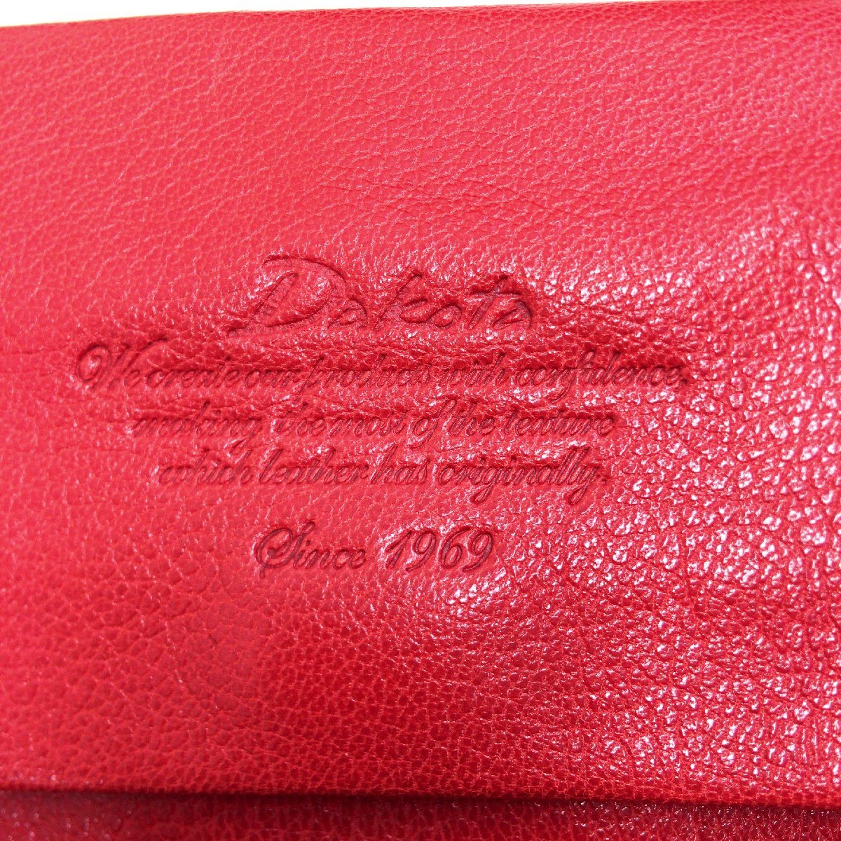 ○美品 Dakota ダコタ 本革 レザー ミニショルダーバッグ 赤系 レッド 