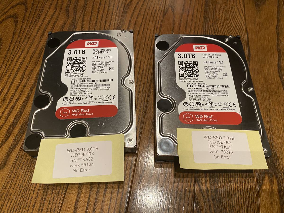 2026，本物保証 WD30EFRX WD Red 3TB(2TB～)｜売買されたオークション情報、yahooの商品情報をアーカイブ公開 - オークファン 3.5 SerialATA