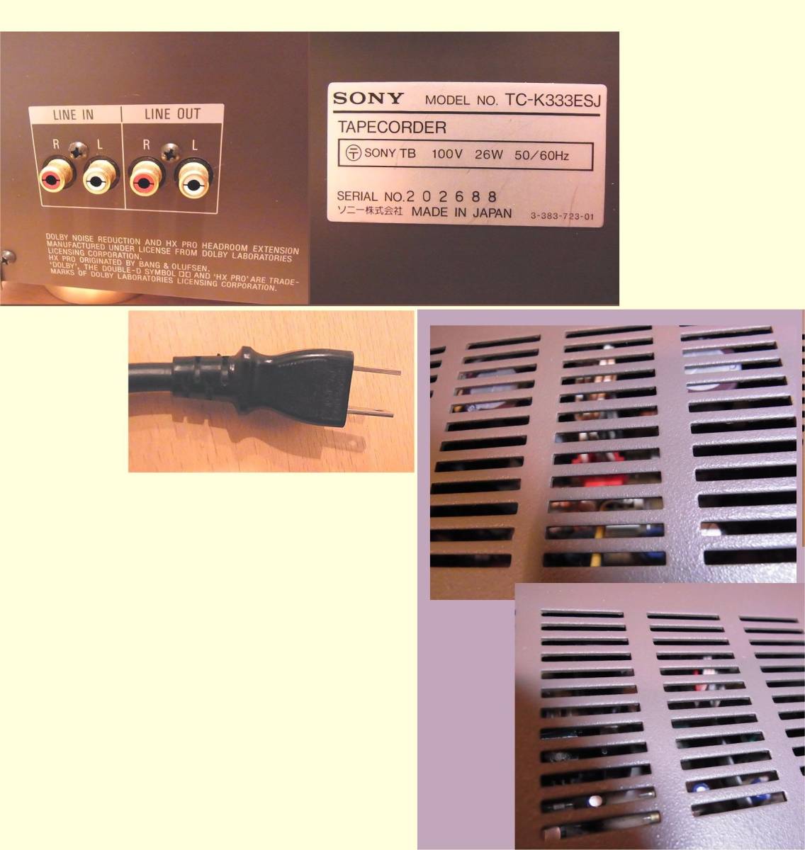 SONY☆ カセットデッキ☆ TC-K333ESJ☆リモコンRM-J703付属