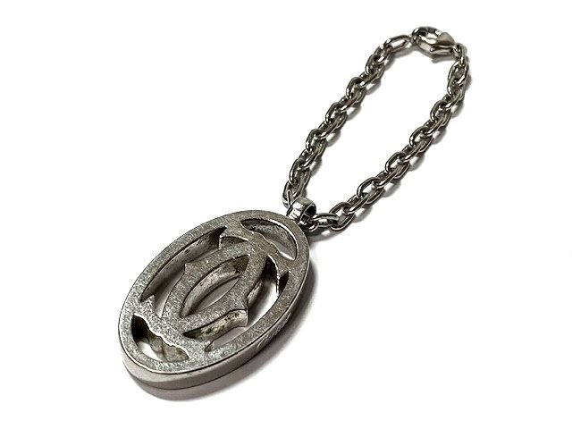 カルティエ Cartier キーホルダー チャーム キーリング 2Cロゴ ロゴ