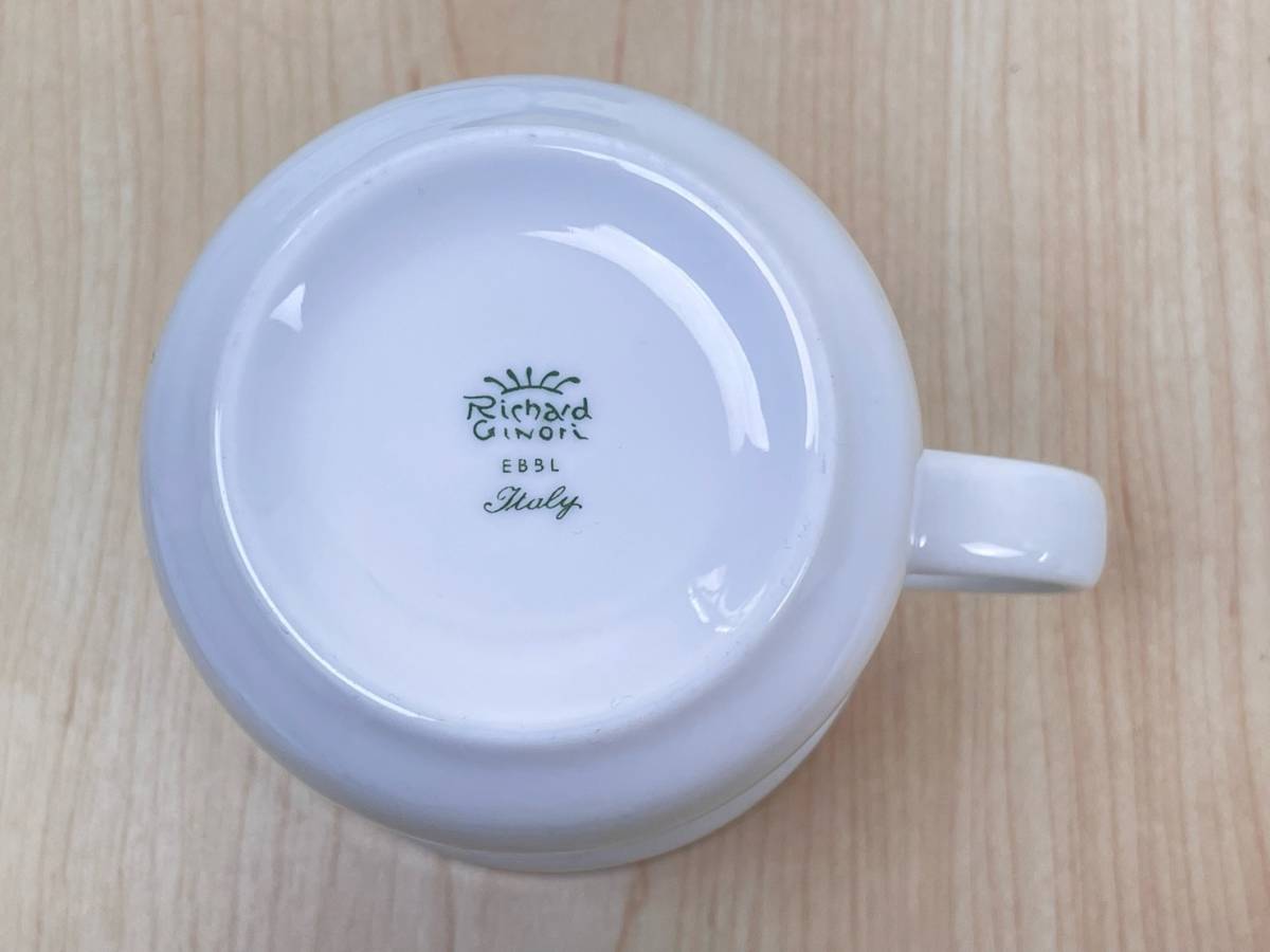 Richard Ginori ジノリ　ジオ ポンティ　マグカップ　サーカス　赤　中古　美品　現状品　返品不可 リチャードジノリ Richard ジオポンティ 蓋付きカップ＆ソーサー リチャード デミタスカップ
