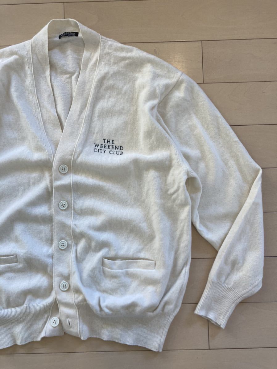 THE WEEKEND CITY CLUB Wool Embroidery Cardigan ウール カーディガン 