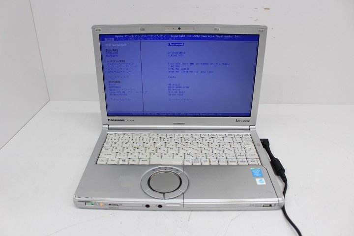 現状 Let'snote SX3 CF-SX3EDHCS 第4世代 Core i5 4300U/4GB/12.1インチ/Wi-Fi/USB3.0/Win8モデル☆ Let's note CF-SX3 1.9GHz 4300U :