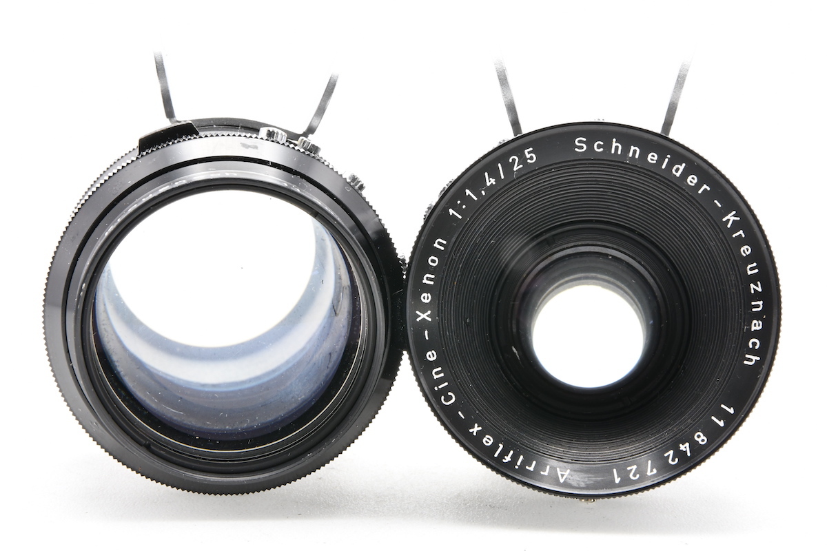 Schneider-Kreuznach Arriflex-Cine-Xenon 25mm F1.4 + 75mm F2