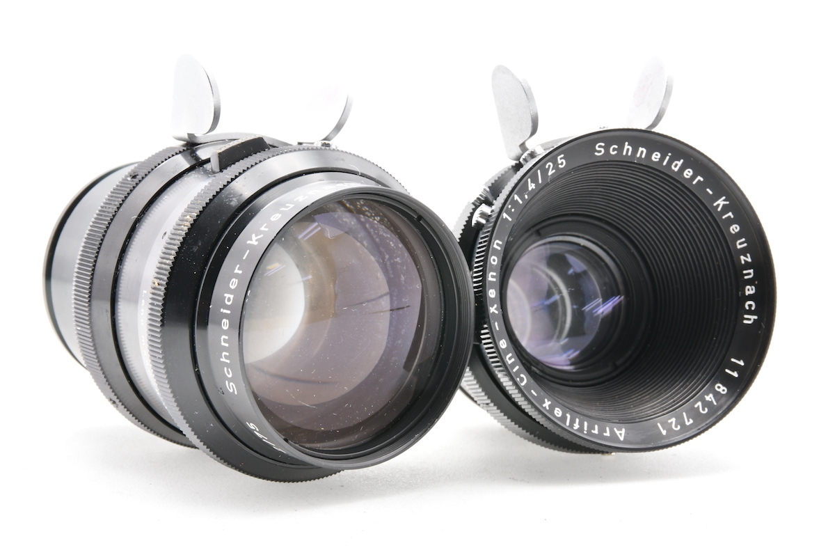 Schneider-Kreuznach Arriflex-Cine-Xenon 25mm F1.4 + 75mm F2