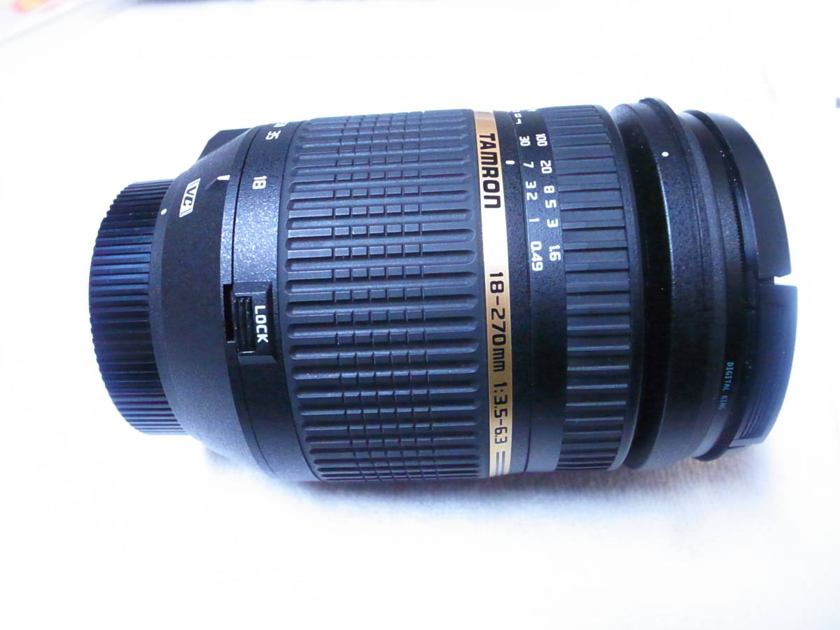 タムロン　tamron AF18-270mm F/3.5-6.3 Dill VC 　ニコン用　取説他有り　フード付き　レンズプロテクターおまけ タムロン TAMRON Di : F キャノンEF