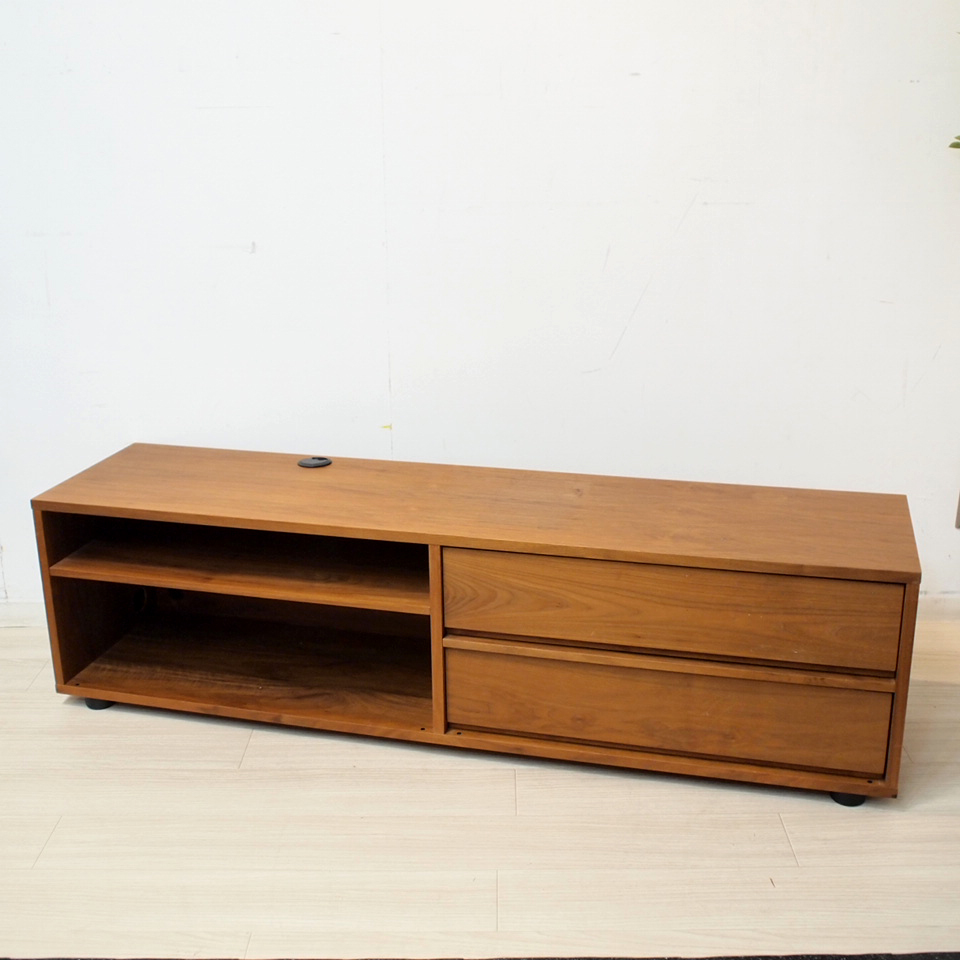 新作，定番人気 MUJI 無印良品 ウォールナット材 ローボード 加工有 テレビ台 TVボード 引き出し(～幅180cm)｜売買されたオークション情報、yahooの商品情報をアーカイブ公開 - オークファン ロータイプ（高さ60cm未満）