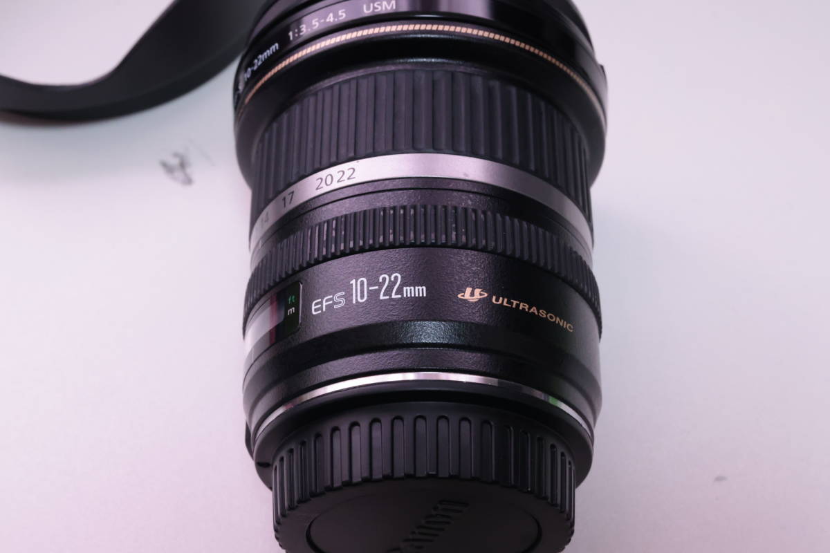 CANNON キヤノン 超広角　EF-S10-22㎜　f/3.5-4.5 USM フードとプロテクトフィルター付き　EOS KISS R7 R10などにオススメ！ Canon USM F3.5-4.5 10‐22㎜ USM☆高性能・軽量・超広角ズームレンズ USM❤︎キャノン