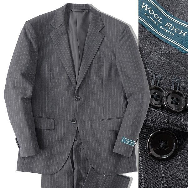 ドールオム 阪急メンズ 秋冬 ウール ストレッチ ストライプ スーツ Y6 細身L 灰 J49527 メンズ D'or Homme セットアップ(Lサイズ)｜売買されたオークション情報、yahooの商品情報をアーカイブ公 Lサイズ