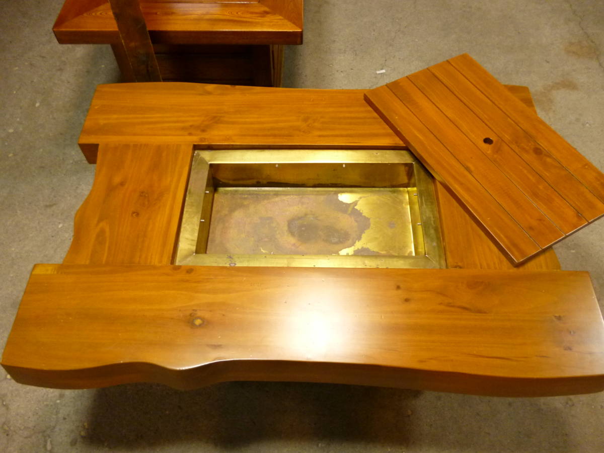 ☆ 囲炉裏テーブル 関西火鉢 長火鉢 ☆ 幅120cm(日本)｜売買され  