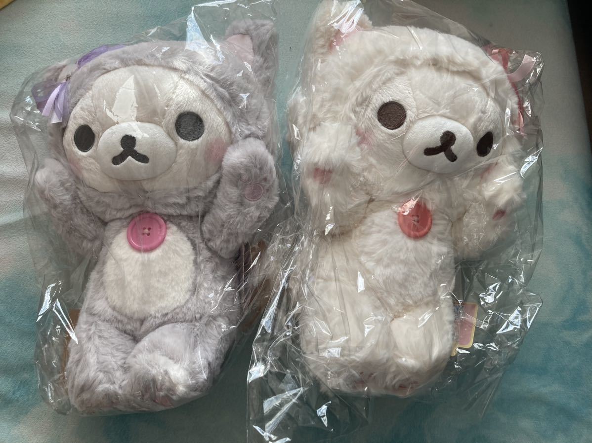 コリラックマ 鏡の中のコリラックマ ぬいぐるみM 白 グレー