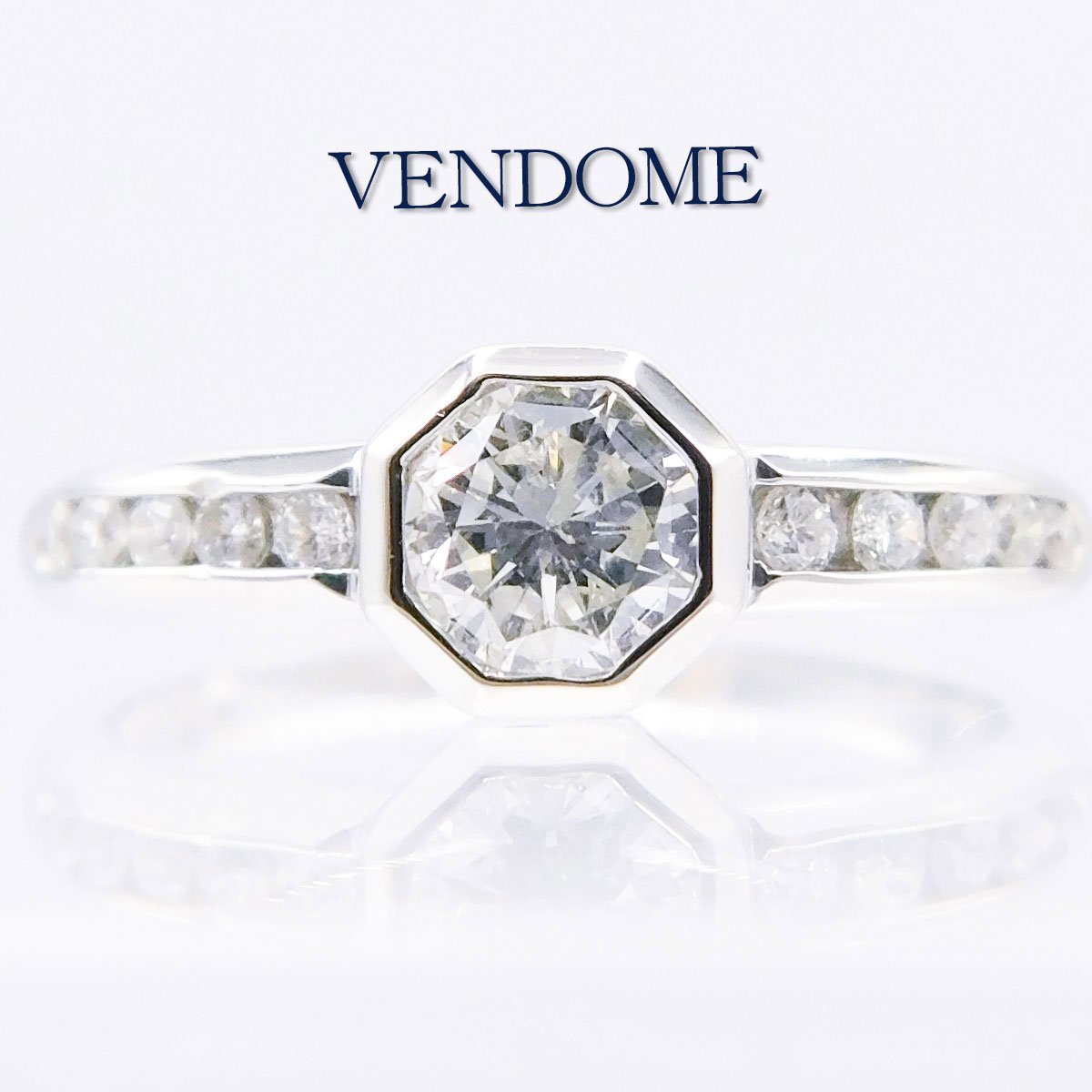 ☆ヴァンドーム☆ダイヤモンド0.31ct◇Pt900◇八角形◇ハーフ 