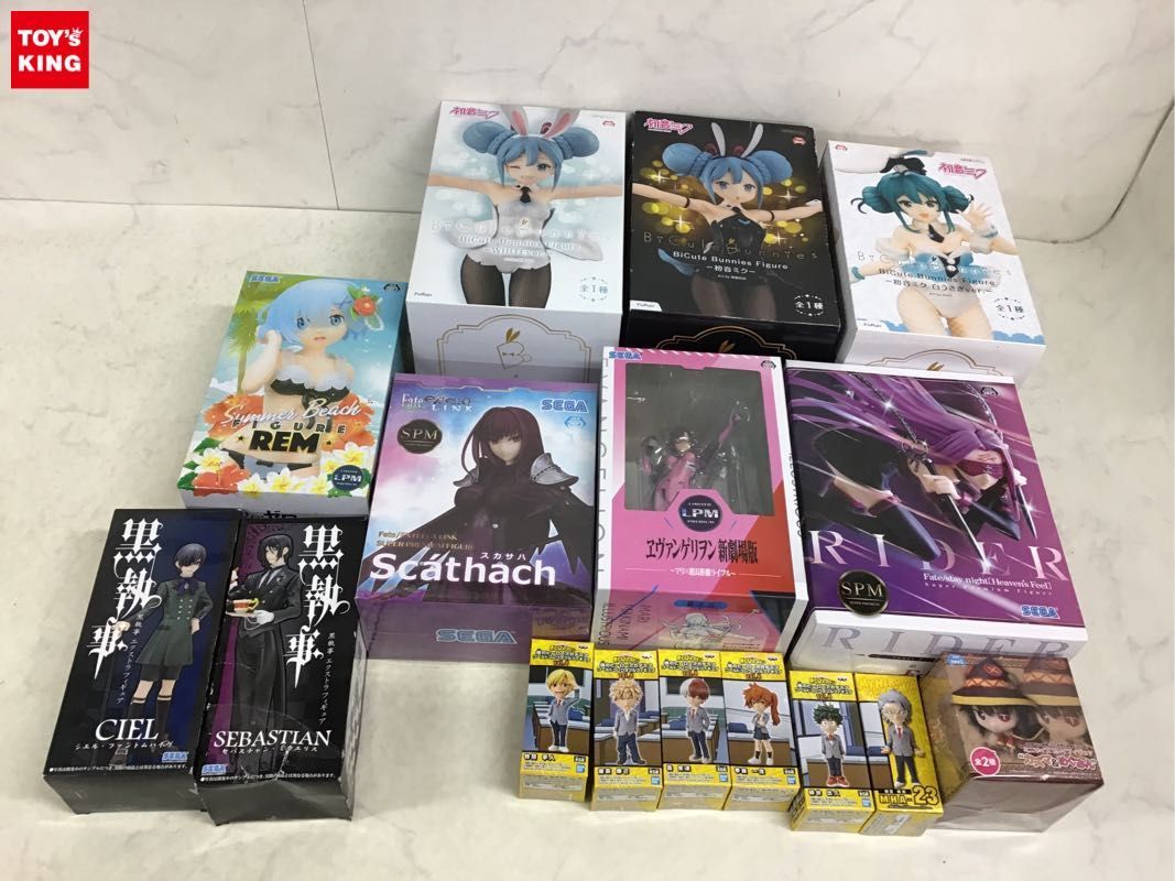 1円〜 同梱不可 ジャンク 初音ミク BiCute Bunnies Figure 白うさぎver、このすば 紅伝説 ミニディスプレイフィギュア めぐみん他