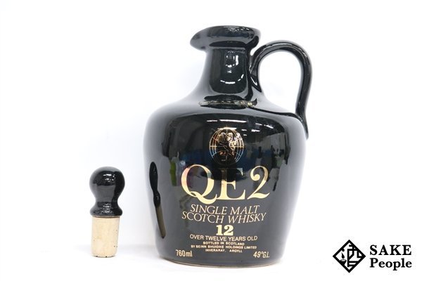 QE2 750ml 黒陶器 クイーンエリザベス2世 スコッチウイスキー 12年