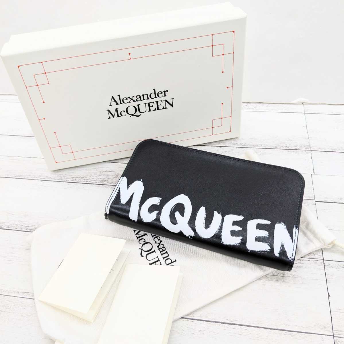 ∀ Alexander McQueen 長財布 カードケース 小銭入れ有 ブラック ∀ Alexander McQueen 長財布 カードケース 小銭入れ有 ブラック