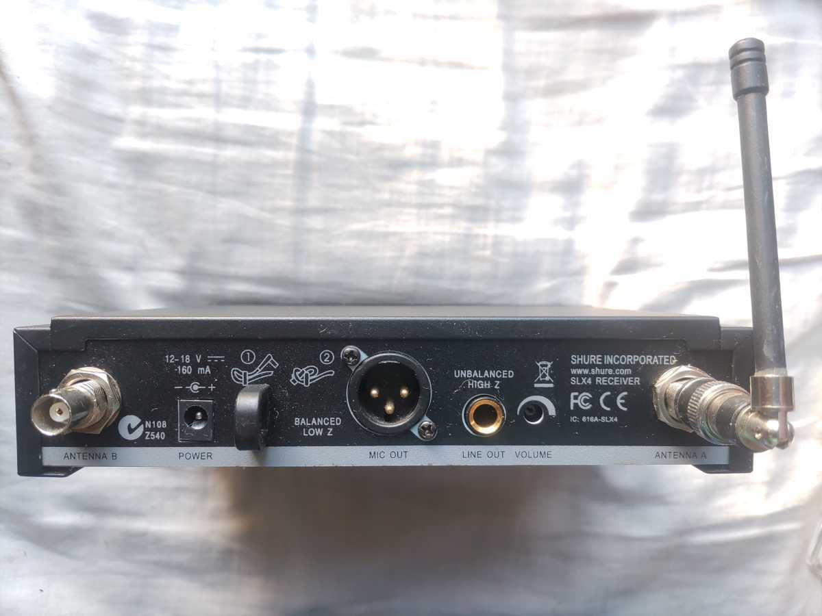 SHURE SLX4 ワイヤレスレシーバー 本体 SLX4 - Shureワイヤレス