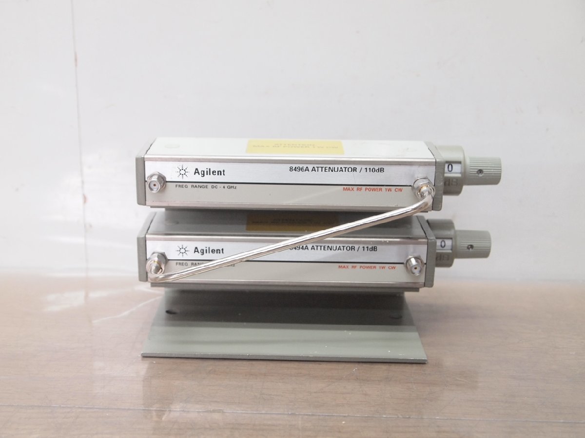 【限定SALE，低価】 ☆【1R1216-9@1】 ① Agilent アジレント アッテネーター 11dB/110dB 8494A/8496A 2台セット 動作保証