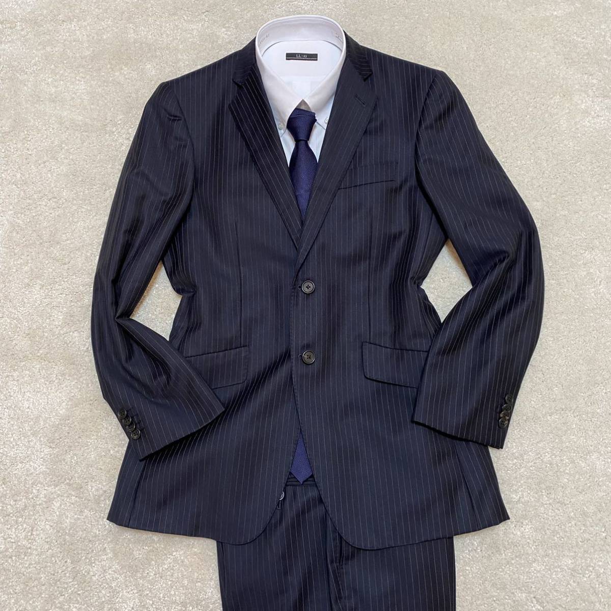 ポールスミス　ゼニア　セットアップ　スーツ 背抜き ブラック 極美品』最高級 ポールスミス Paul Smith ゼニア Zegna スーツ