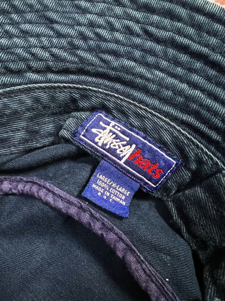 激レア 90's OLD STUSSY ステューシー ストックロゴ刺繍 バケット