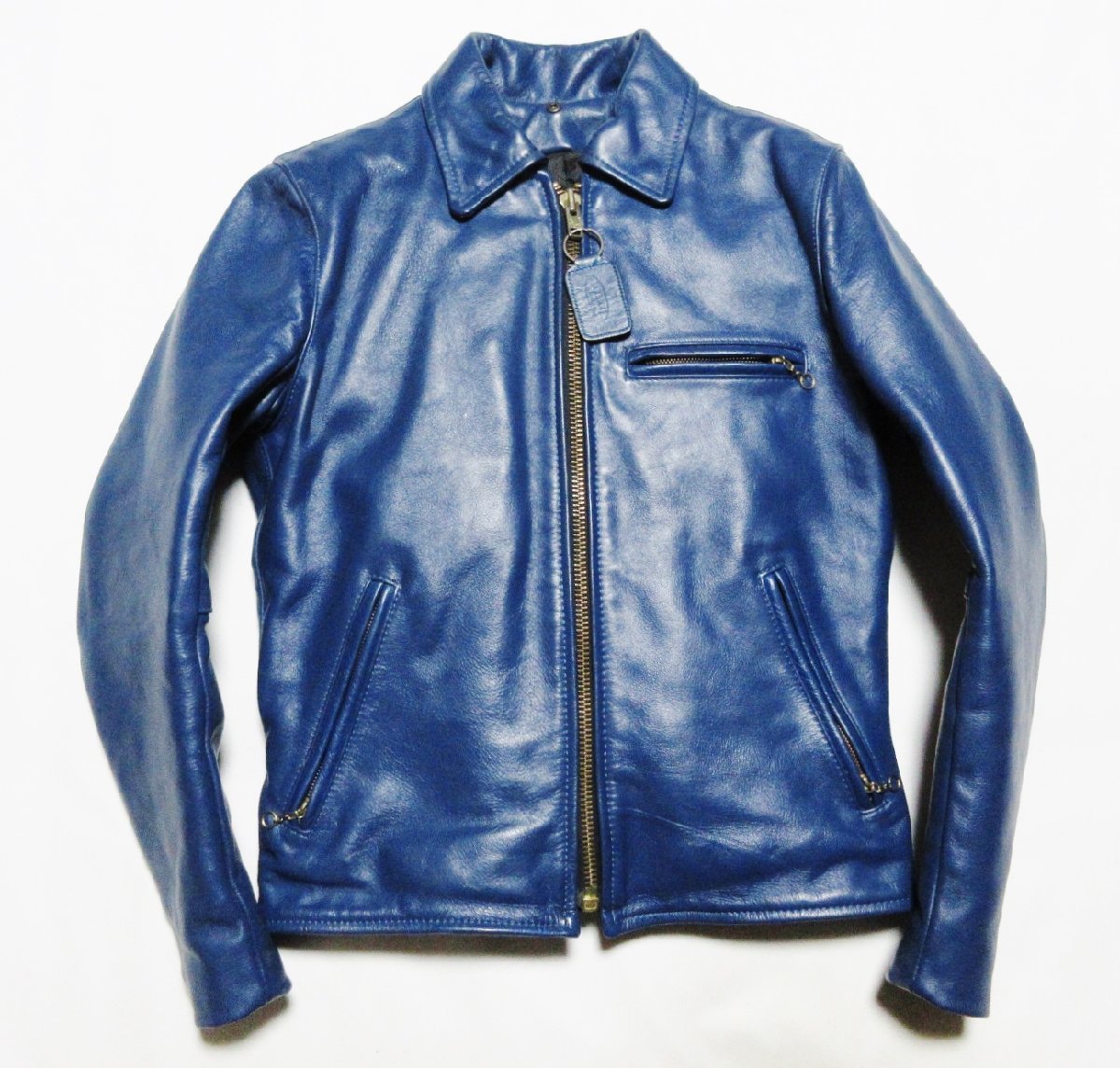 未使用に近い VANSON 9D バンソン レザー シングル ライダース