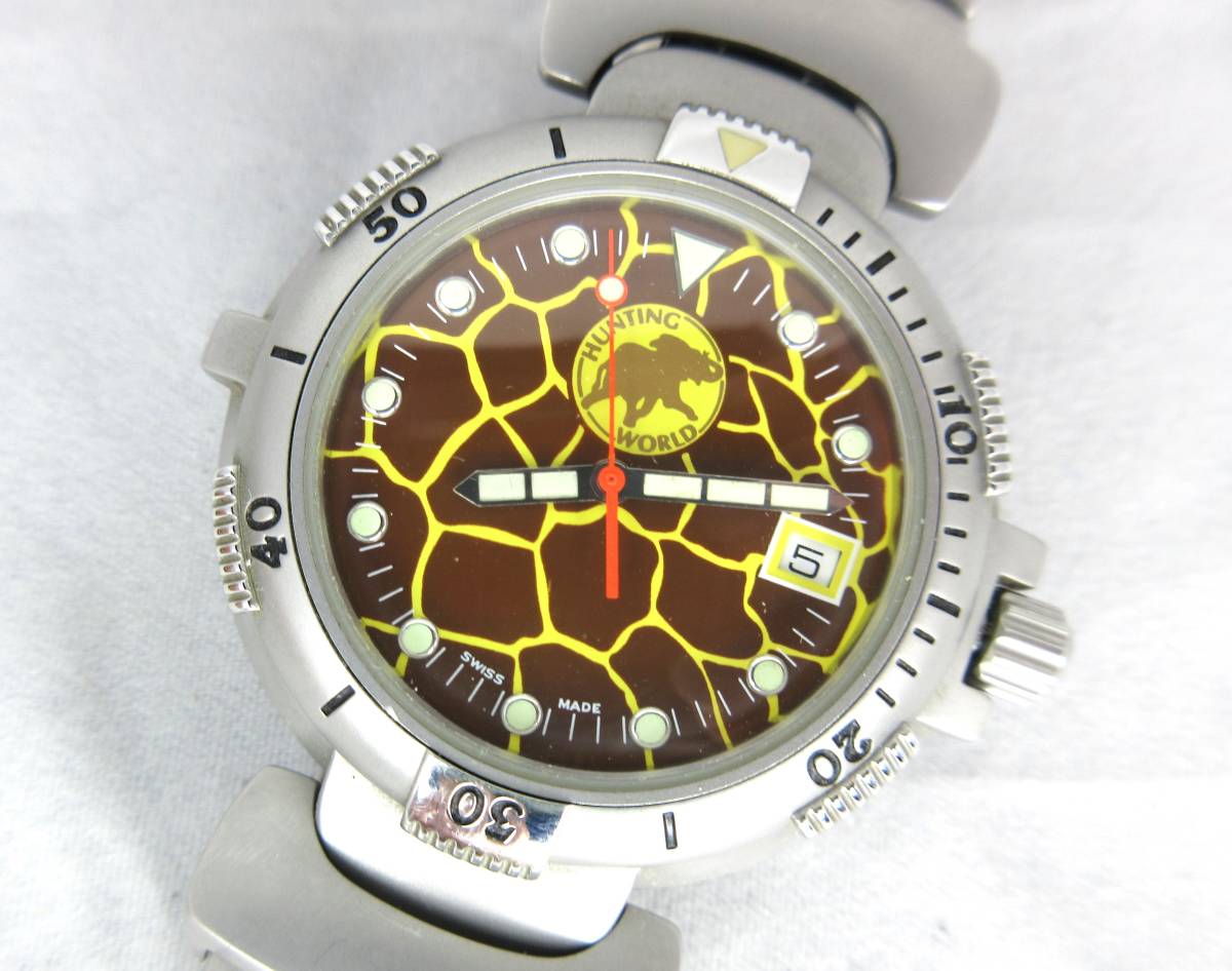 32) 美品 ハンティングワールド サファリトゥデイ 自動巻 700本限定品