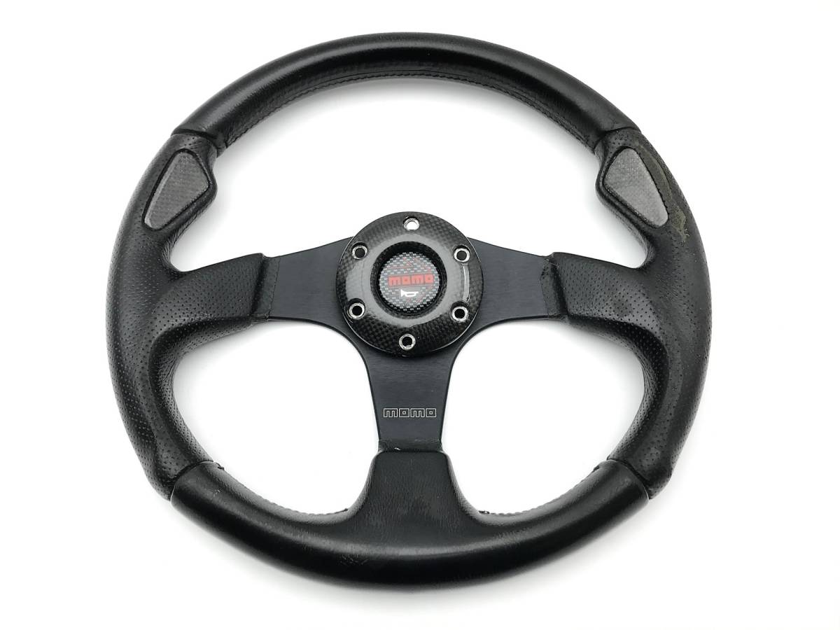 momo モモ JET ジェット カーボン/BK ステアリング ハンドル 35φ ホーンボタン付 即決/即納
