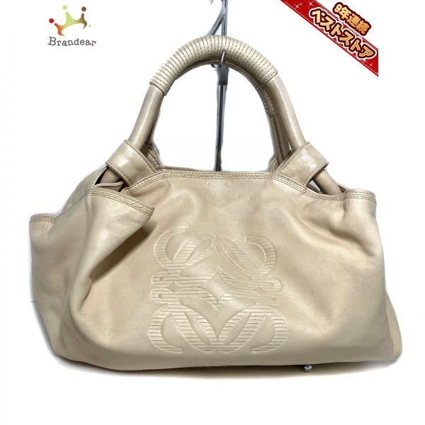 ロエベ LOEWE ハンドバッグ ナッパアイレ ナッパレザー ベージュ 