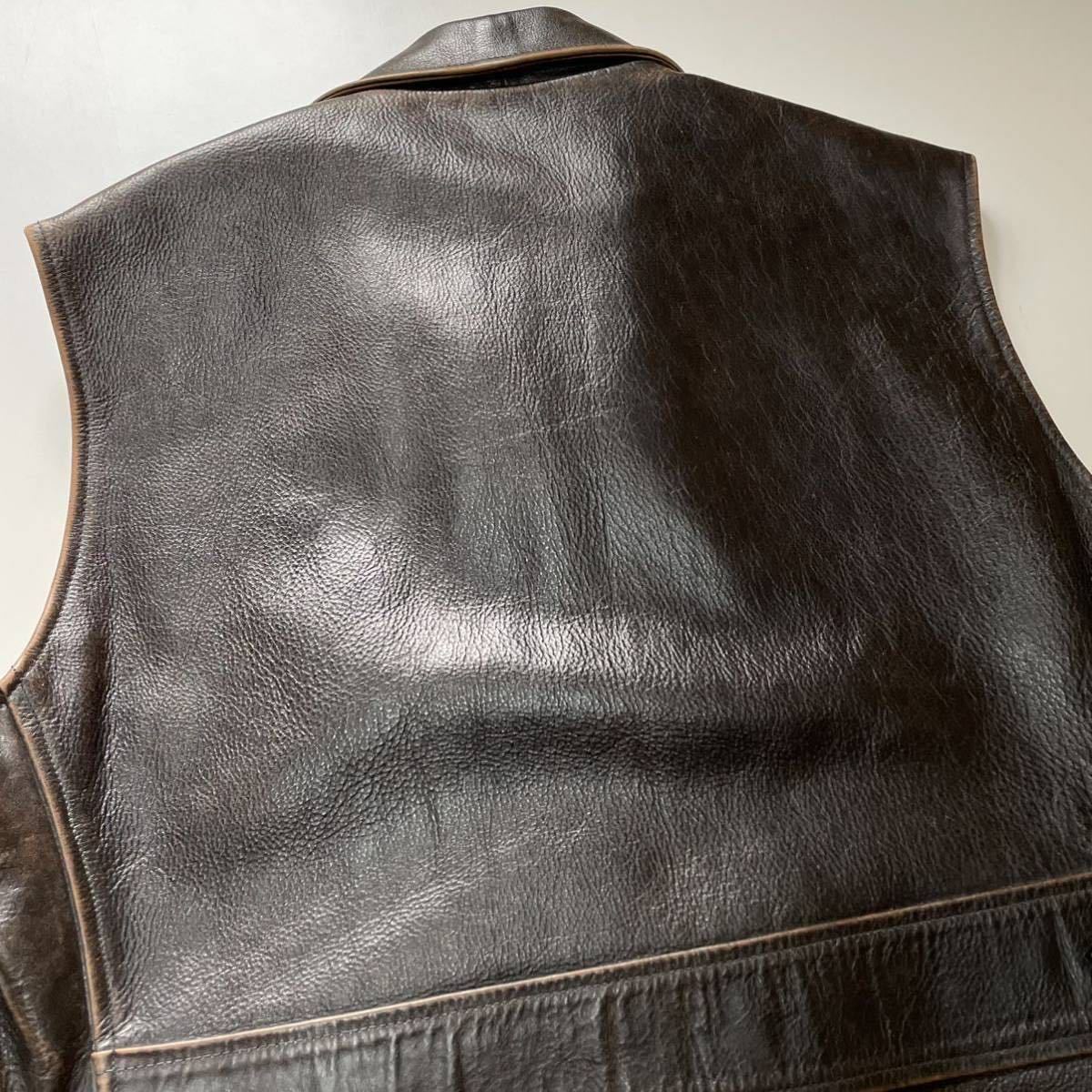RRL LeatherVestレザーベスト90sヴィンテージ RRL LeatherVestレザーベスト90sヴィンテージ 希少】RRL “Leather Vest