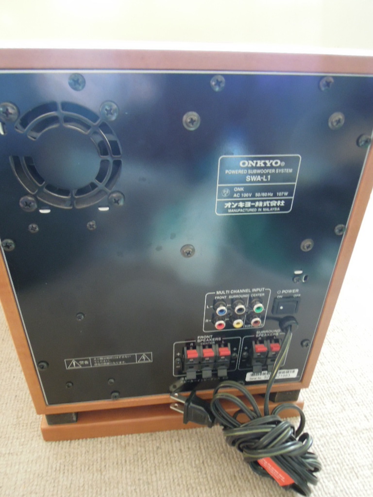 ONKYO DHT-L1A ED-L1 SWA-L1 専用ケーブル 取説 リモコン付き 中古美品 送料無料 ONKYO DHT-L1A SWA-L1 ONKYOの中古フリマ 美品ONKYO オンキヨー、VLSC搭載の小型シアターシステム