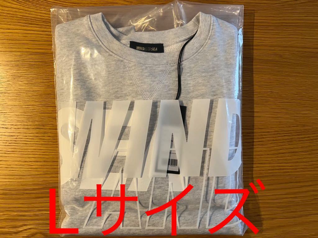 【得価，格安】 WIND AND SEA Logo crewneck sweatshirt ウィンダンシー ロゴ クルーネック スウェット(Lサイズ)｜売買されたオークション情報、yahooの商品情報をアーカイブ公開 - オークファン Lサイズ
