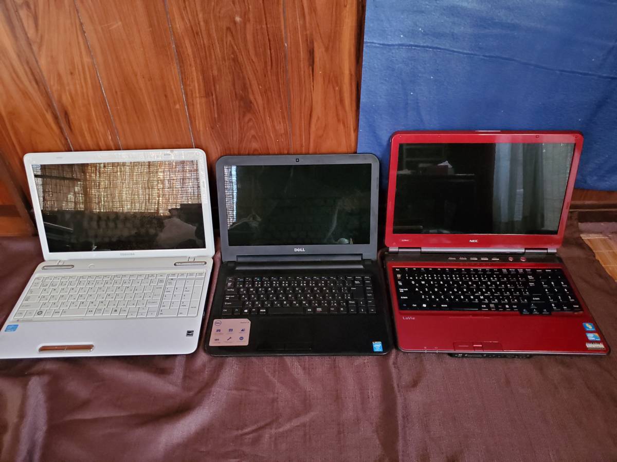ジャンク】ノートPC 5台まとめ売り NEC HP 東芝 富士通 部品取り 商品