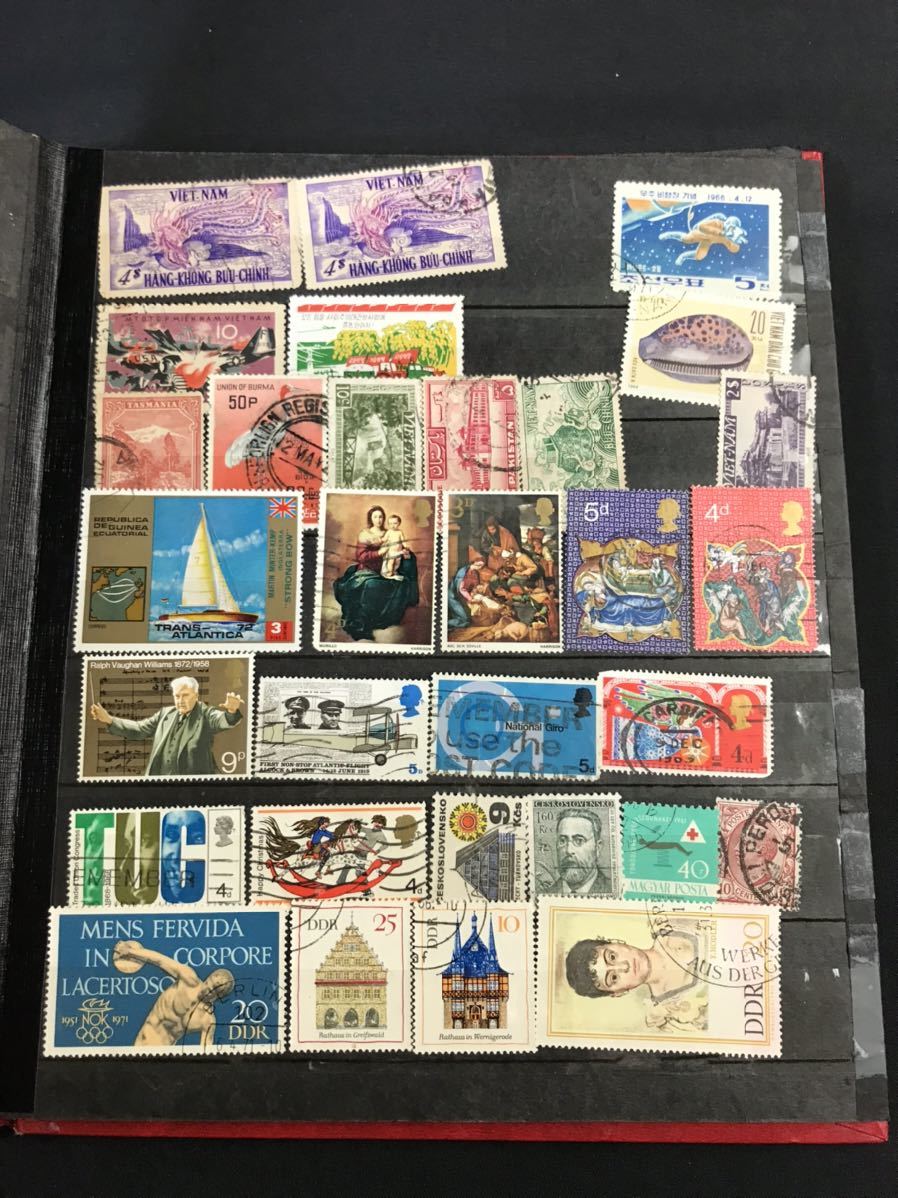 1000円売切 大量 外国切手 バラ 小型シート アルバム 10冊 アメリカ