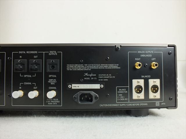 ☆ Accuphase アキュフェーズ DP-75 CDプレーヤー リモコン有り 中古