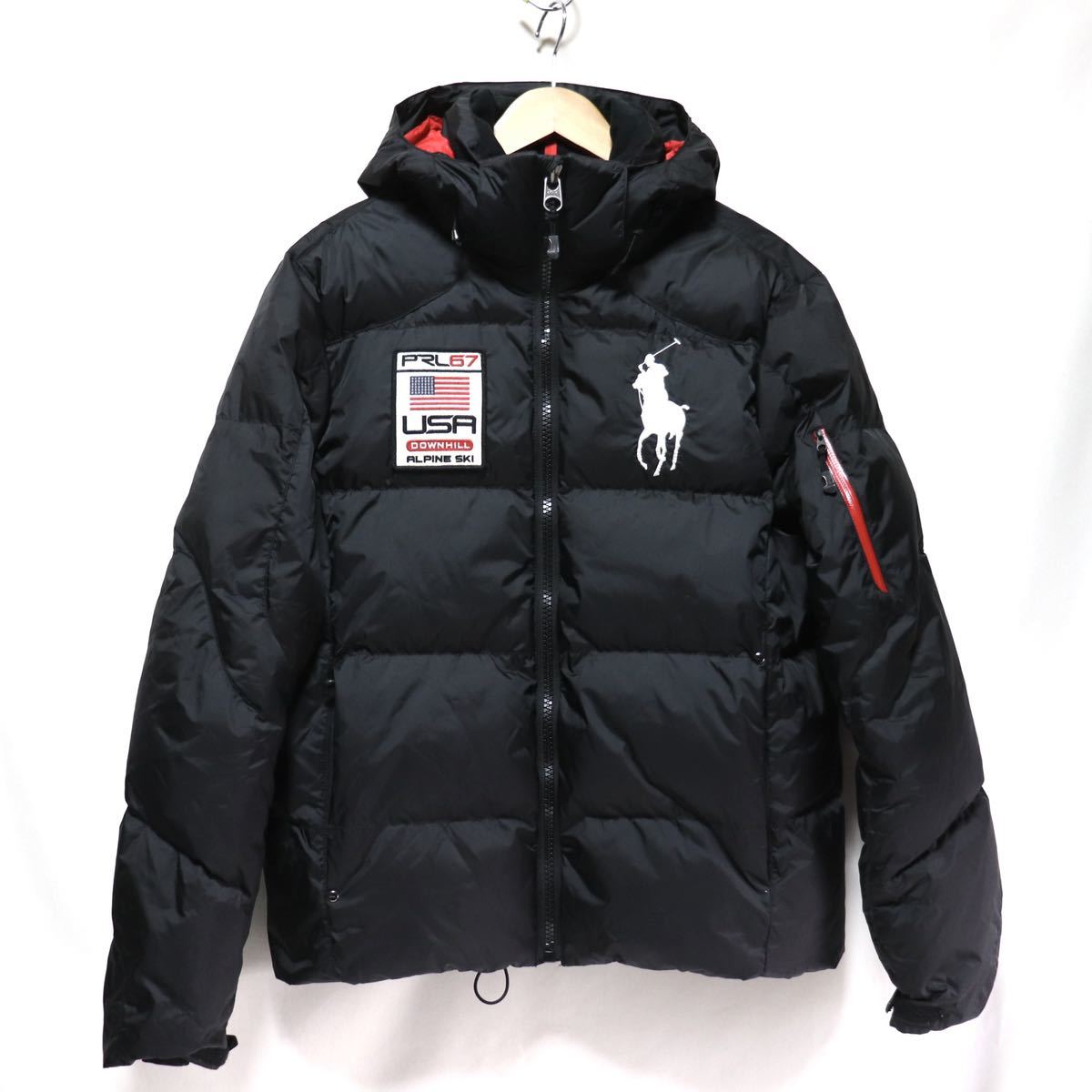 希少【POLO RALPH LAUREN】PRL67 ビックポニー ロゴ刺繍/ダウンジャケット/ポロラルフローレン ジャケット ブルゾン