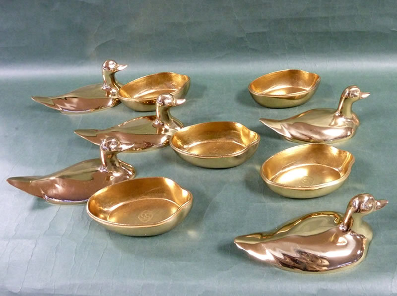 スワン 白鳥 金属 真鍮 置物 小物入れ swan アンティーク雑貨 オブジェ