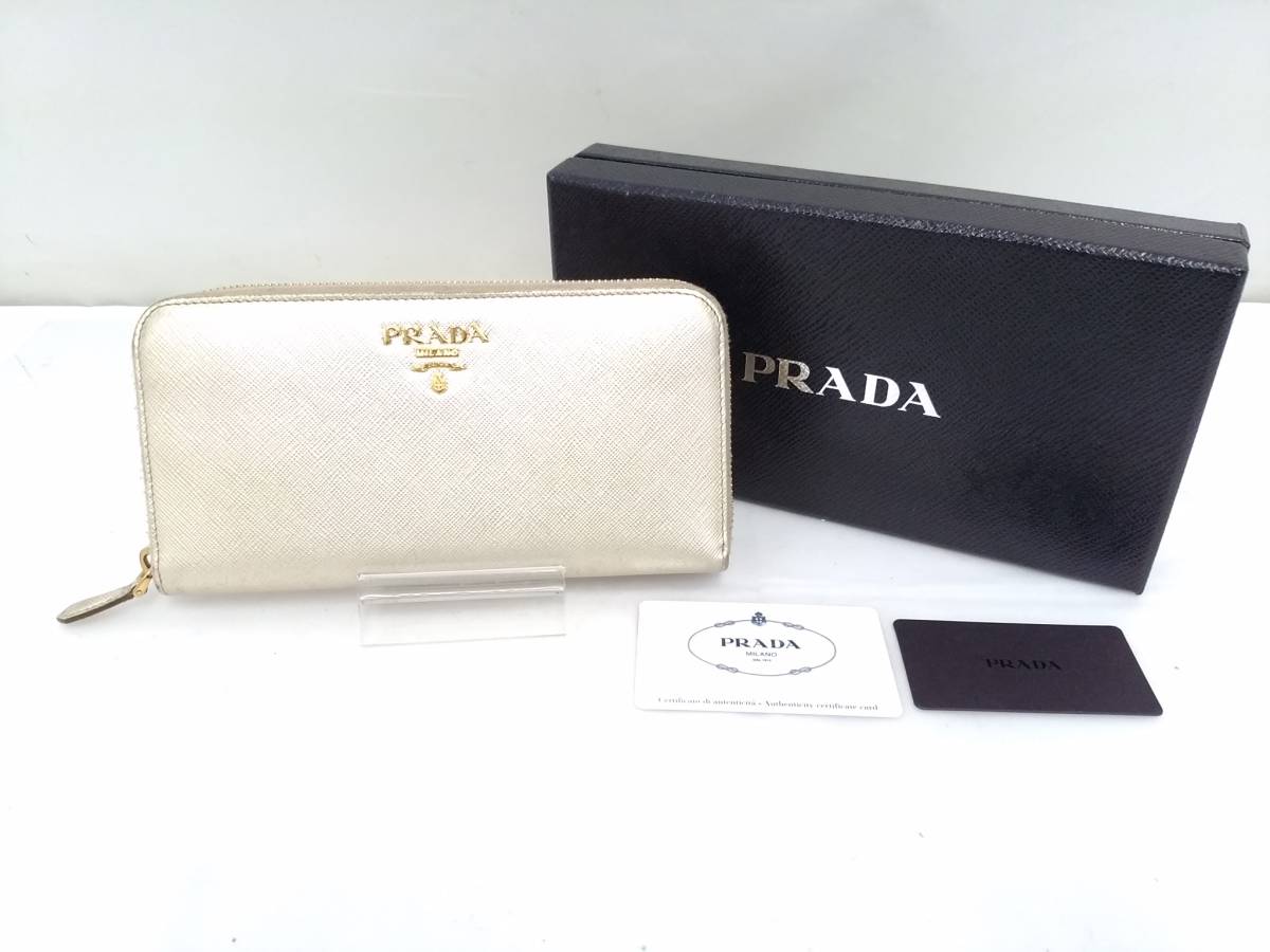 PRADA プラダ サフィアーノメタル 1ML506 ラウンドファスナー 長財布 