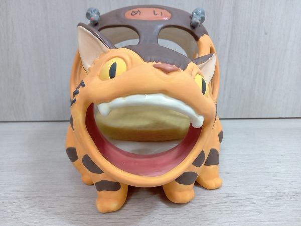 kr2159／ジブリ となりのトトロ ネコバス 蚊取り線香入れ 陶器