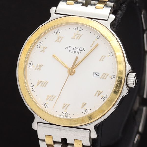ジャンク◇HERMES エルメス ラリー クオーツ腕時計 レディース