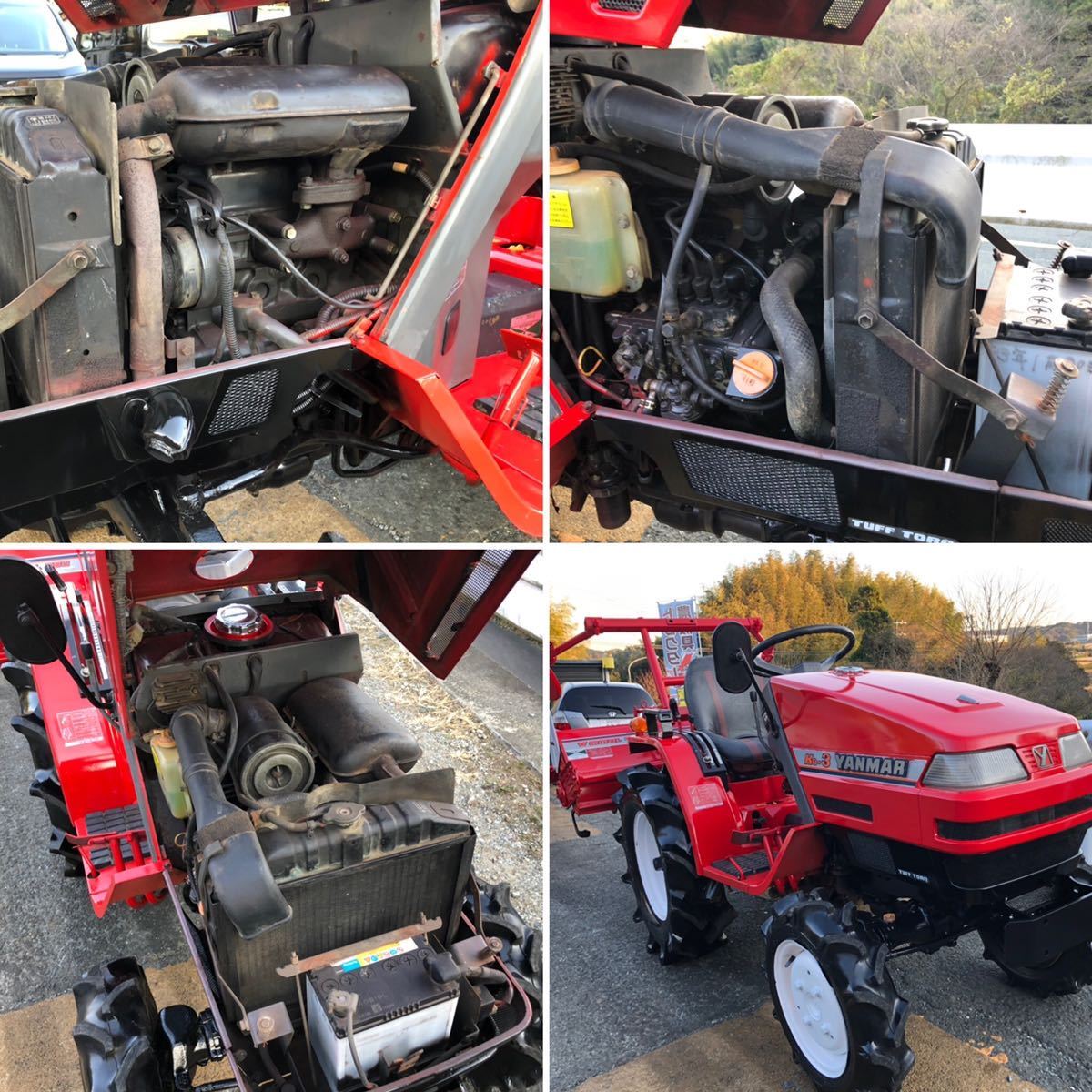 中古品 ＊YANMAR トラクターヤンマー Ke-3D 4輪駆動 前輪/後輪 485 